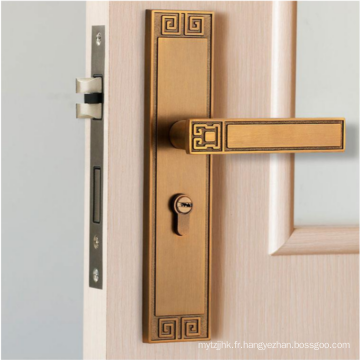 Lock de qualité de qualité de chambre européenne serrure de porte en bois simple moderne